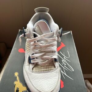 Jordan Kids White and Navy Flight Sneakers